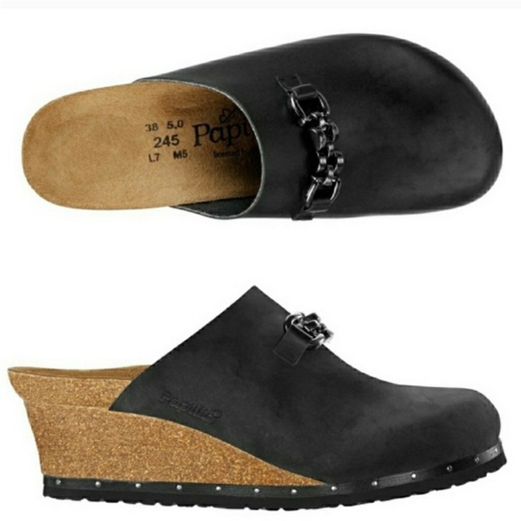 NWOT Birkenstock Papillio Daisy Wedge Clog Black - Picture 2 of 7